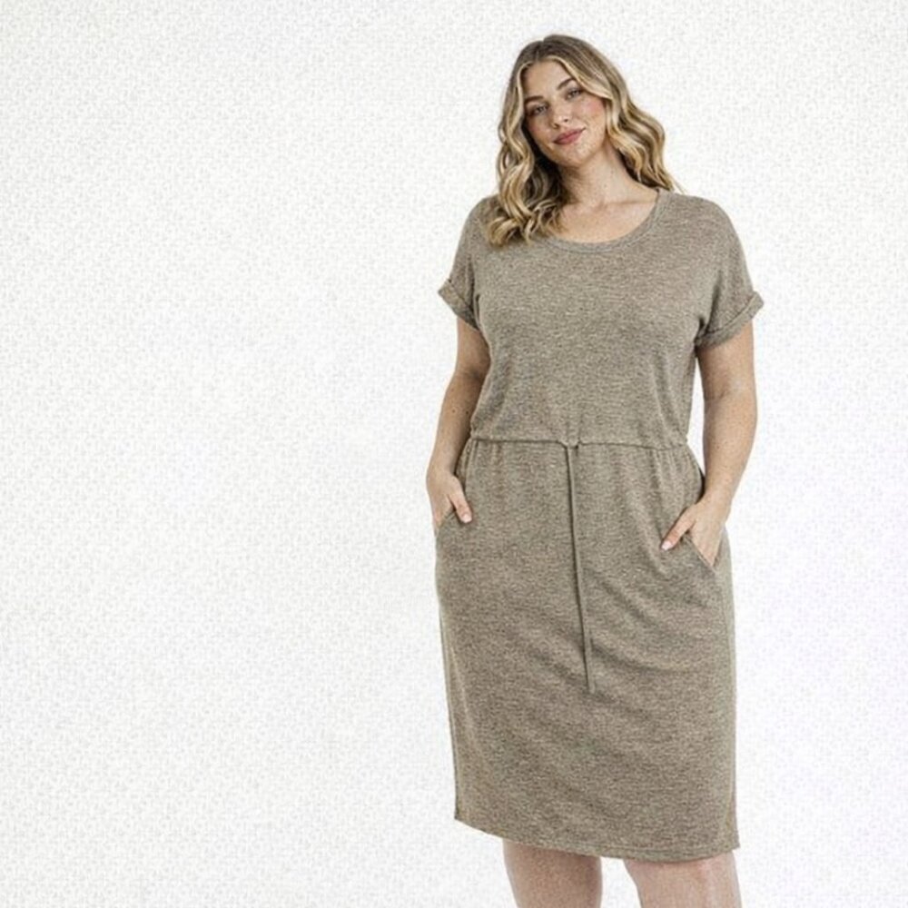 Danskin Now LifeWear Knit T-Shirt Dress Medium | Casual Pocket Dress